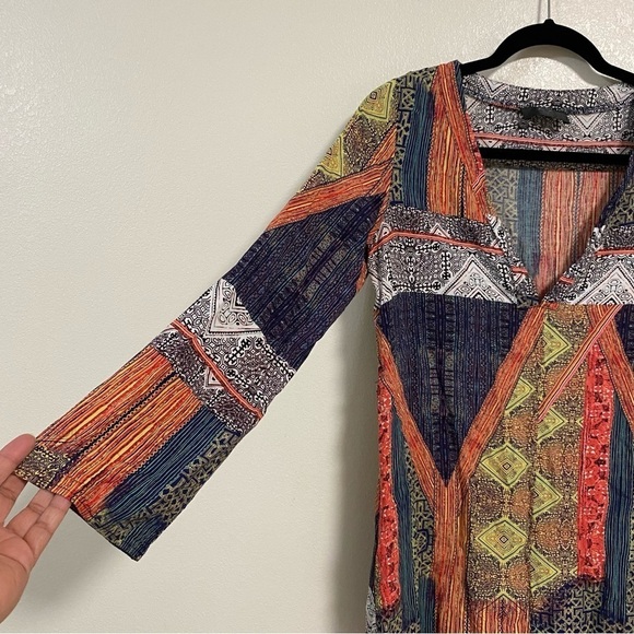 AX Paris Aztec Printed Swing Dress Multi Color Size 8 - Picture 10 of 11